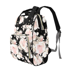 Diaper Backpack - Pink Floral Night