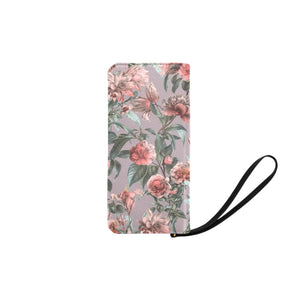 Clutch Purse - Luxury Rose Floral Taupe