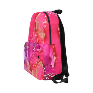 Backpack - Berry Gold Marble | Gold Back Packs | Azulna