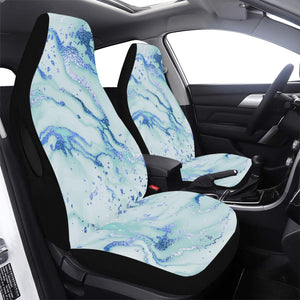 Car Seat Cover - Metallic Blue Marble