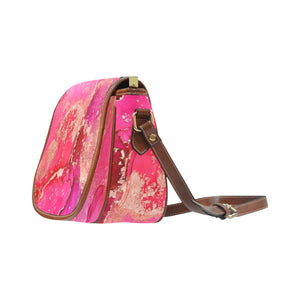 Saddle Bag - Berry Gold Marble