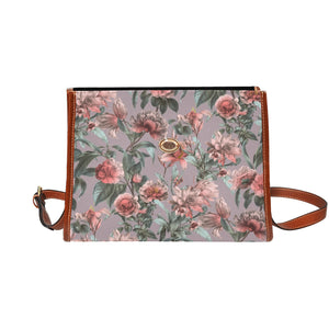 Satchel Bag - Luxury Rose Floral Taupe