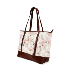 Tote Handbag - Beige Floral Dream