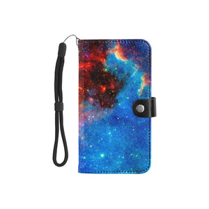 Small Wallet Phone Case - Blue Red Galaxy