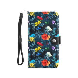 Large Wallet Phone Case - Bright Floral Burst
