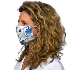 Face Mask - Blue Gray Floral