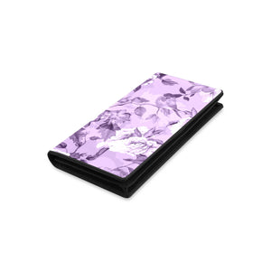 Women's Leather Wallet - Lilac Floral