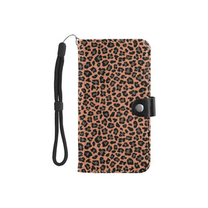 Small Wallet Phone Case - Dark Leopard Print