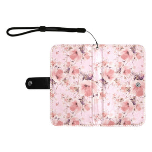 Large Wallet Phone Case - Pink Floral Shade