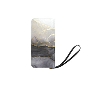 Clutch Purse - Gray Gold Marble