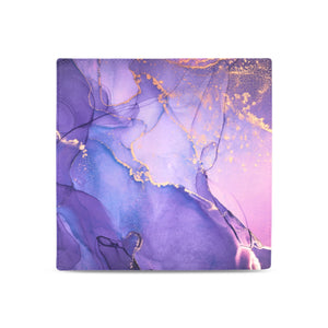 Women's Leather Wallet - Purple Gold Marble