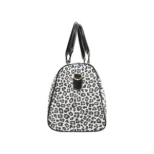 Travel Bag - Light Gray Leopard Print
