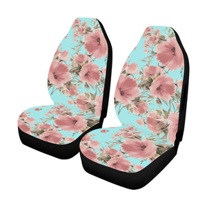 Car Seat Covers - Peach Floral Aqua