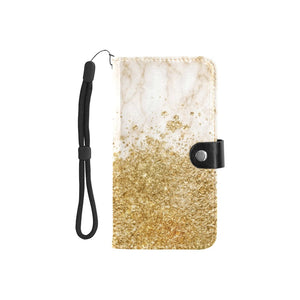 Small Wallet Phone Case - Gold Foil Marble Day