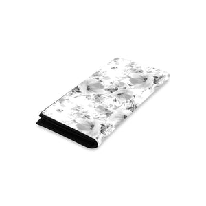 Women's Leather Wallet - Gray Floral Day