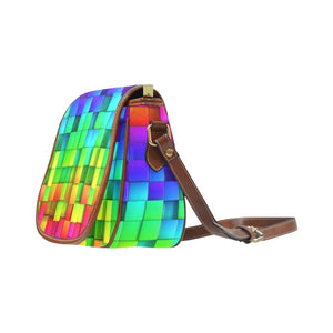 Saddle Bag - Colorful Shiny Blocks