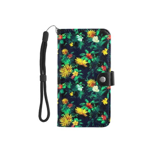 Small Wallet Phone Case - Yellow Green Foliage