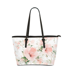 Large Leather Tote - Pink Floral Day