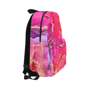 Backpack - Berry Gold Marble | Gold Back Packs | Azulna