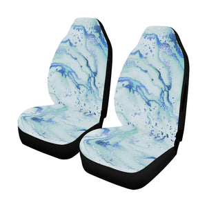 Car Seat Cover - Metallic Blue Marble