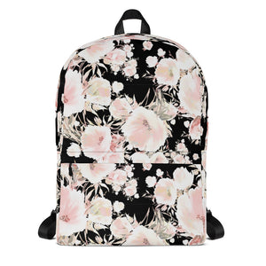 Laptop Backpack - Pink Floral Night