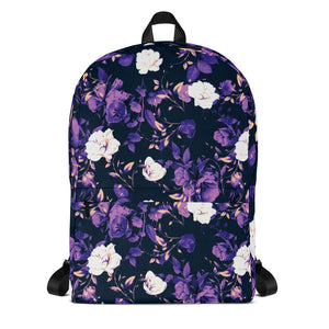 Laptop Backpack - Purple Midnight Floral