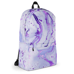 Laptop Backpack - Metallic Purple Marble