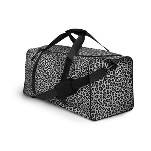 Duffle Bag - Gray Leopard Print