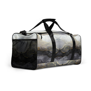 Duffle Bag - Gray Gold Marble