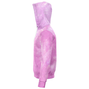 Unisex Zip Up Hoodie - Light Pink Galaxy