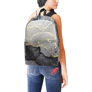 Backpack - Gray Gold Marble | Best Back Pack | Azulna