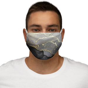 Face Mask - Gray Gold Marble