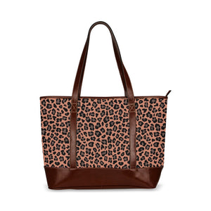 Tote Handbag - Dark Leopard Print