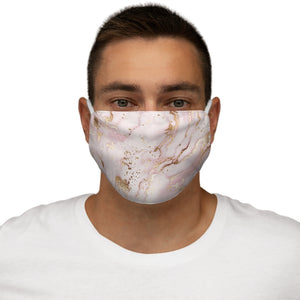Polyester Face Mask - Pink Gold Marble
