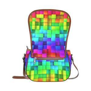 Saddle Bag - Colorful Shiny Blocks