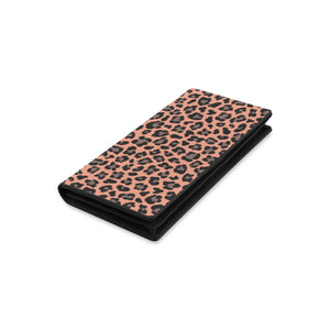 Women's Leather Wallet - Dark Leopard Print