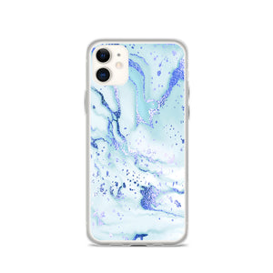 iPhone Phone Case - Metallic Blue Marble