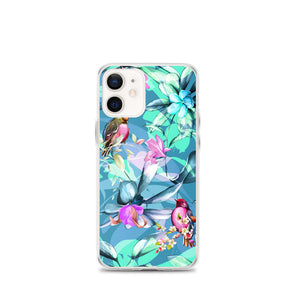 iPhone Case -Teal Floral Birds