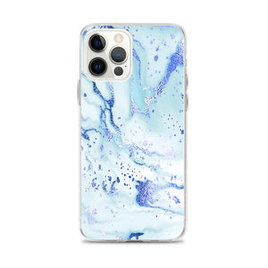 iPhone Phone Case - Metallic Blue Marble