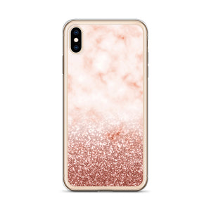 iPhone Phone Case - Pink Marble Glitter