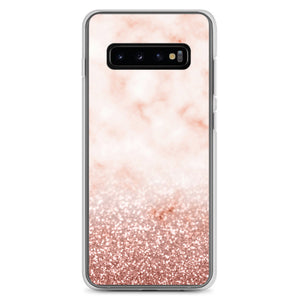 Samsung Phone Case - Pink Marble Glitter
