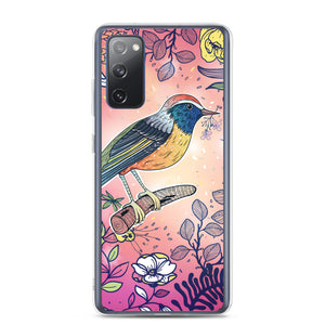 Samsung Case - Berry Floral Bird