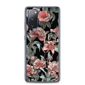 Samsung Phone Case - Luxury Rose Floral Black