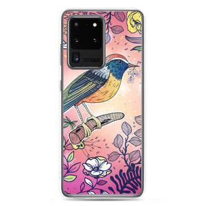 Samsung Case - Berry Floral Bird