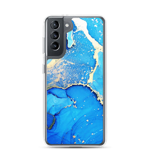Samsung Case - Blue Gold Marble