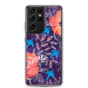 Samsung Case - Orange Purple Floral